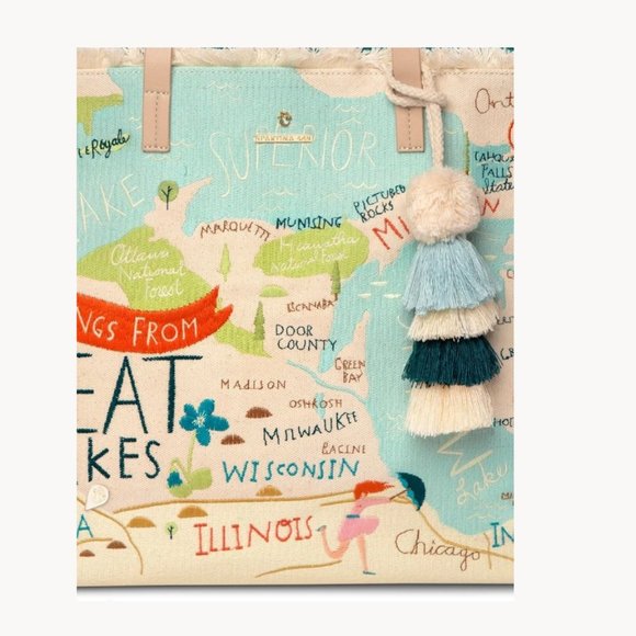 Spartina 449 Great Lakes Embroidered Large Tote - Picture 7 of 7